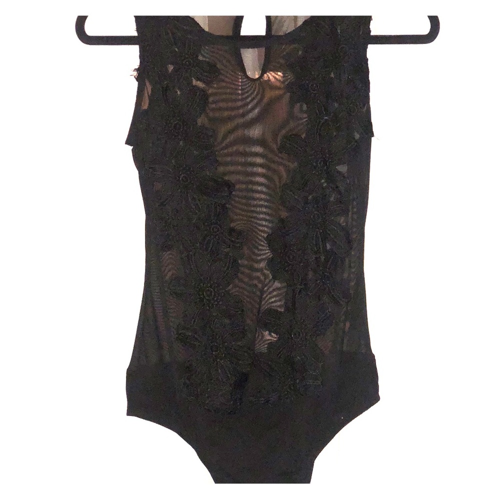 Sheer black body suit